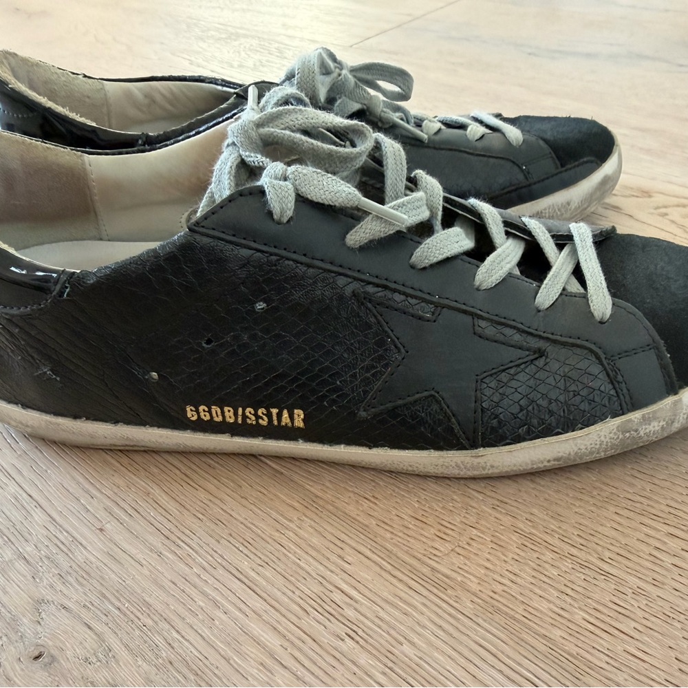 Golden Goose Black Python Superstar Sneakers - image 6